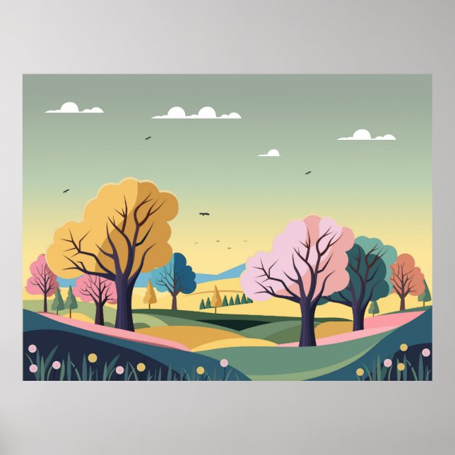 Abstract Beautiful Nature Poster (Front)