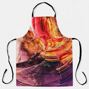 Abstract beautiful purple, red and yellow bright c apron