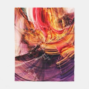 Abstract beautiful purple, red and yellow bright c fleece blanket