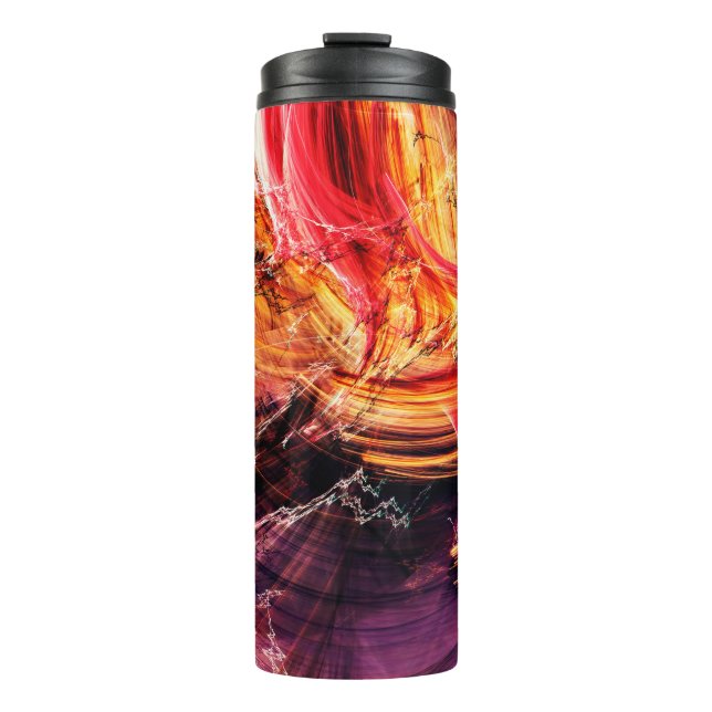Abstract beautiful purple, red and yellow bright c thermal tumbler (Front)