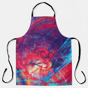 Abstract beautiful red and blue bright colour back apron