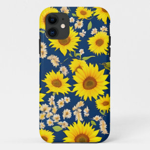 Abstract beautiful sunflower pattern iPhone 11 case