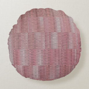 Abstract beautiful vintage elegant shapes round cushion