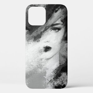 Abstract beautiful woman. fashion illustration. ac iPhone 12 case
