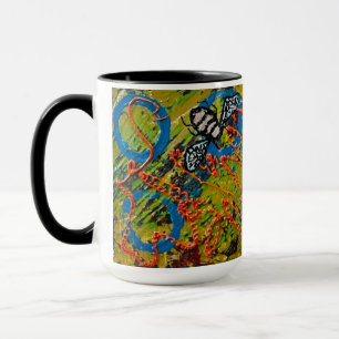 Abstract Bee Mug