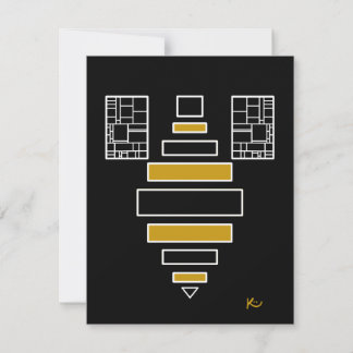 Abstract Bee Note Card