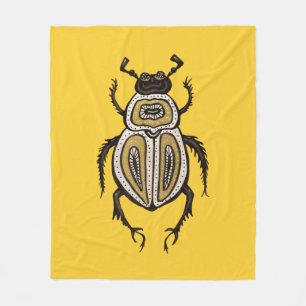 Abstract Beetle Fun Decorative Ink Art Fleece Blanket
