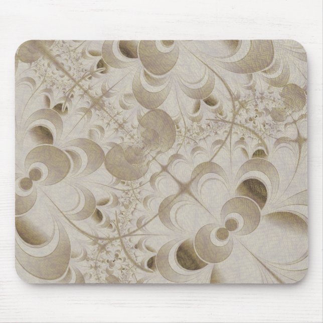 Abstract beige pattern mouse mat (Front)