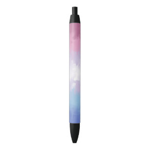 Abstract Bigender Pride Flag      Black Ink Pen