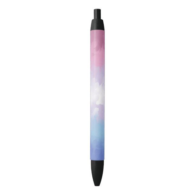 Abstract Bigender Pride Flag      Black Ink Pen (Front Vertical)