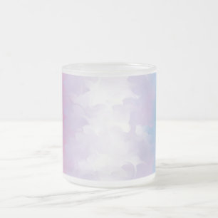 Abstract Bigender Pride Flag Frosted Glass Coffee Mug