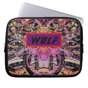 Abstract Bikes and a name or word Laptop Sleeve