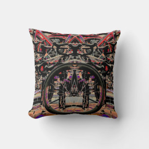 Abstract Bikes by Alexandra Cook Cushion