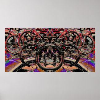 Abstract Bikes (Tour of Britain 2010) Poster