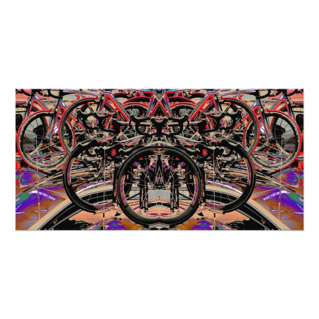 Abstract Bikes (Tour of Britain 2010) Posters (Front)