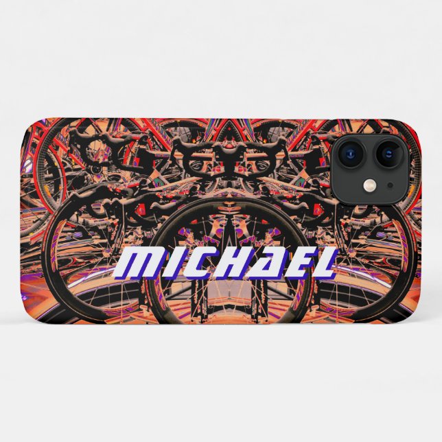 Abstract Bikes & Your name Case-Mate iPhone Case (Back (Horizontal))