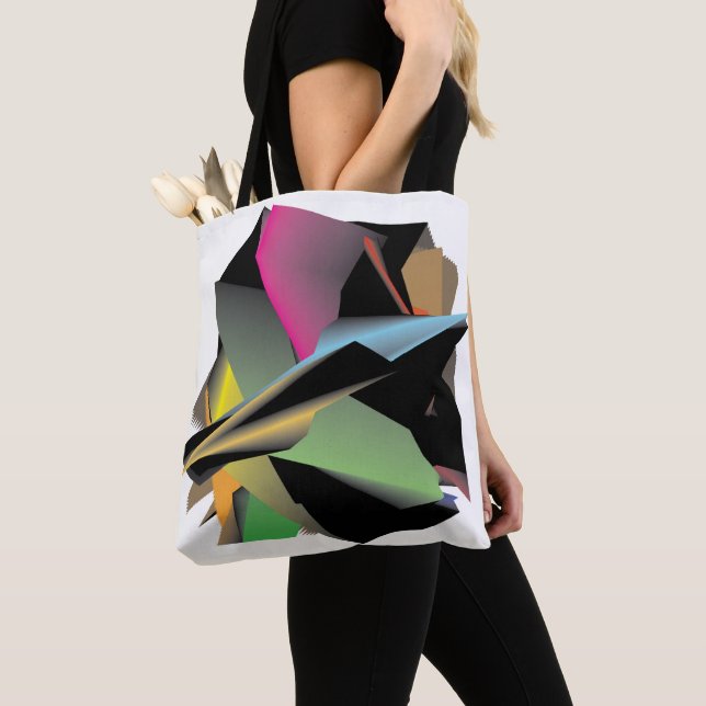 abstract bird illusion tote bag (Close Up)