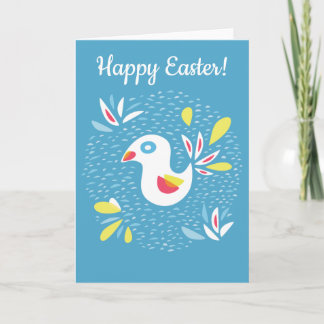 Abstract Bird In Spring Happy Easter Holiday Card