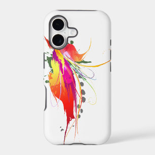 Abstract Bird of Paradise Paint Splatters