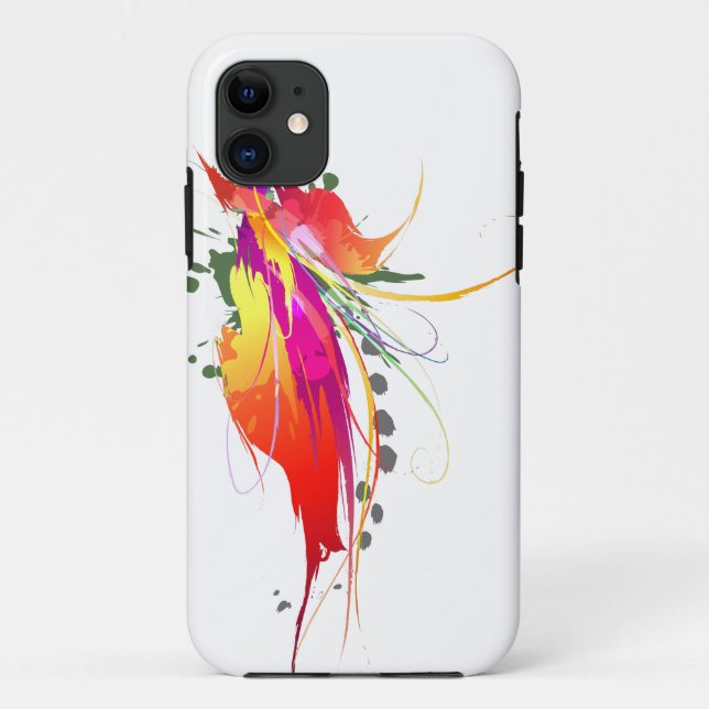 Abstract Bird of Paradise Paint Splatters Case-Mate iPhone Case (Back)