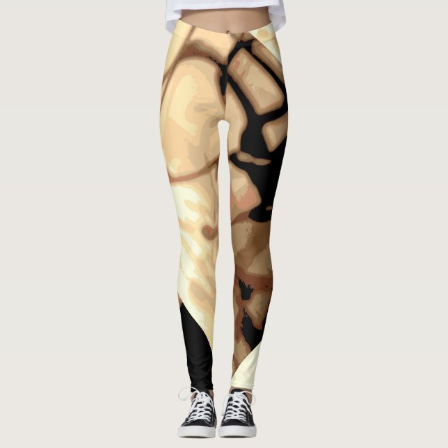 abstract bird shadows leggings (Front)
