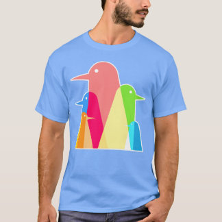Abstract Birds Art Design T-Shirt