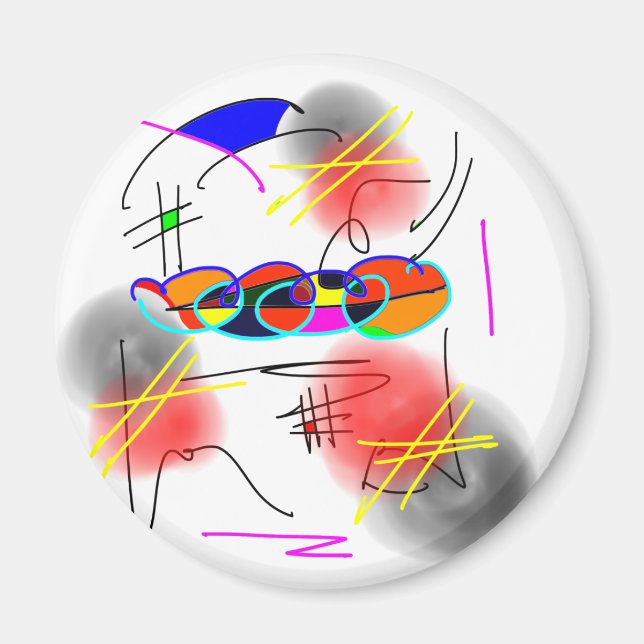 abstract birds magnet (Front)