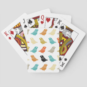 Abstract Birds Mid Century Modern Colourful Playing Cards