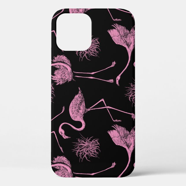 Abstract Birds: Monochrome Fashion Pattern Case-Mate iPhone Case (Back)