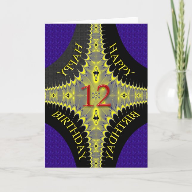 Abstract birthday card for a 12 year old (Front)