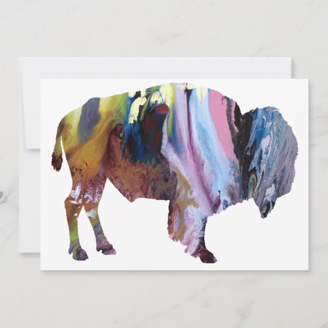 Abstract Bison Silhouette (Front)