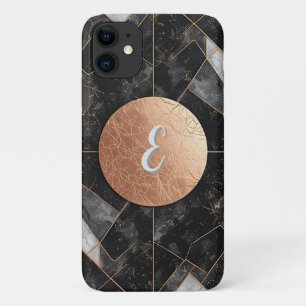 Abstract Black and Gold Decorative Geometric iPhone 11 Case