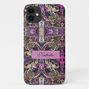 Abstract black and gold ropes iPhone 11 case