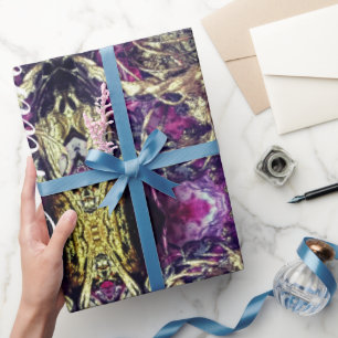 Abstract black and gold ropes   wrapping paper