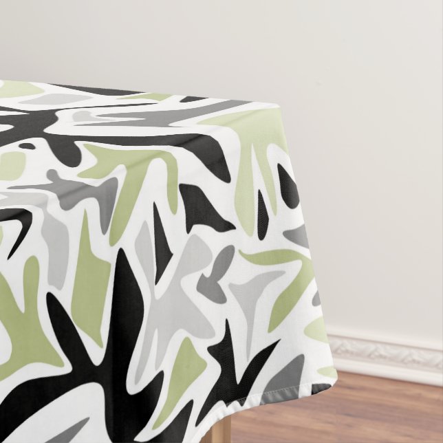 Abstract, Black and Green, Youth, Modern, Creative Tablecloth (In Situ)
