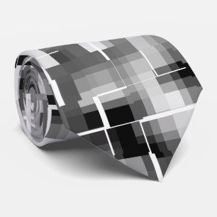 Abstract Black and Grey Tie