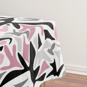Abstract, Black and Pink, Youth, Modern Throw Pill Tablecloth