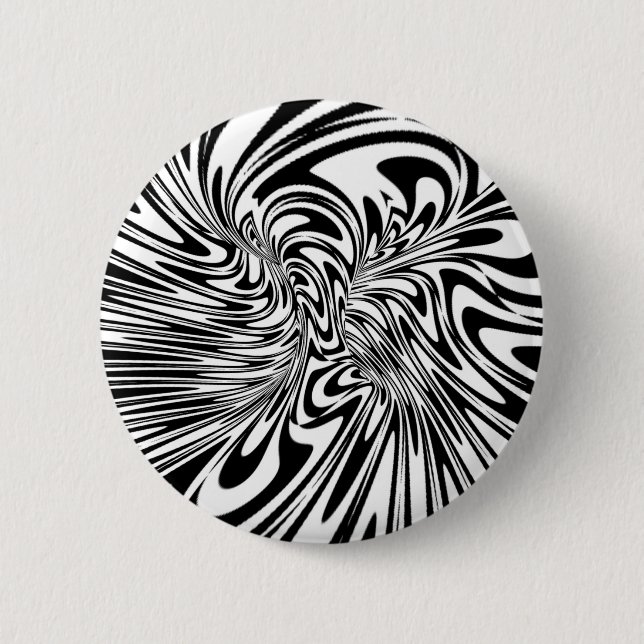  abstract  Black and white 6 Cm Round Badge (Front)