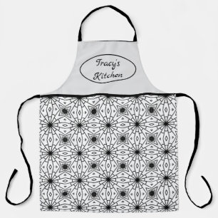 Abstract Black and White Apron