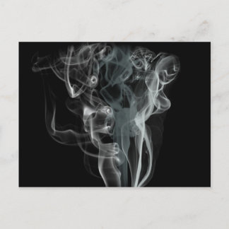 Abstract Black and White Beautiful Smoke Design Postcard