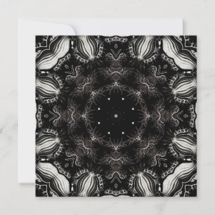 Abstract Black and White Designer Square Note Card