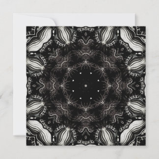 Abstract Black and White Designer Square Note Card