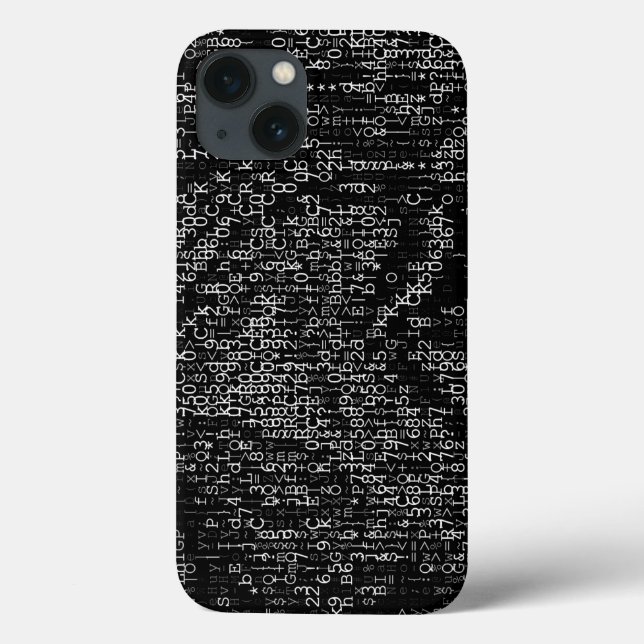 Abstract Black and White Digital Case-Mate iPhone Case (Back)