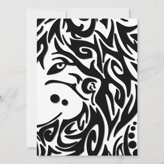 Abstract Black and white Event Invitation (Front)