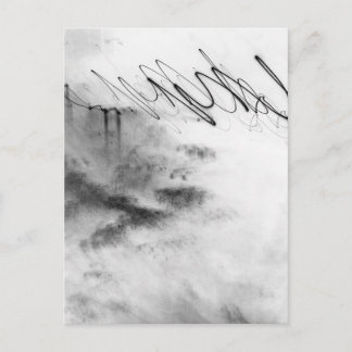 Abstract Black and White Light Trails Long Exposur Postcard