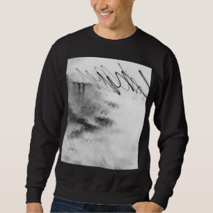 Abstract Black and White Light Trails Long Exposur Sweatshirt