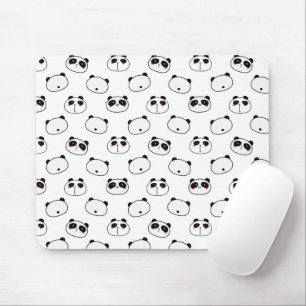 Abstract Black and White Panda Mouse Mat