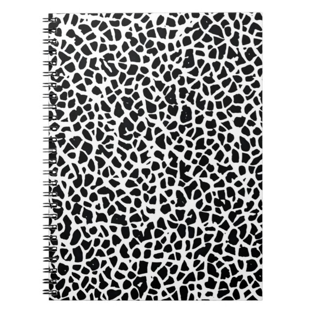 Abstract Black and White Pattern Notebook (Front)