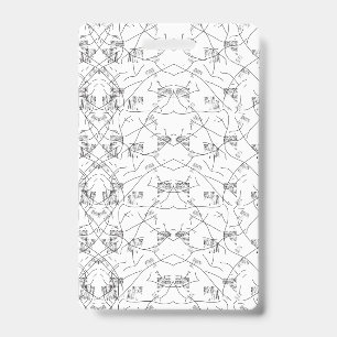 Abstract black and white pattern with repeating, s ID badge