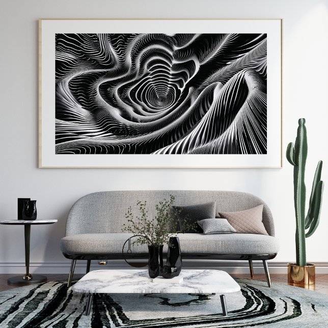 Abstract Black and White Swirl  Photo Print (Creator Uploaded)